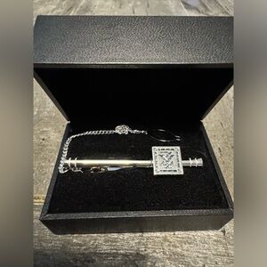 Yezac Silver tone Tie Clip NIB